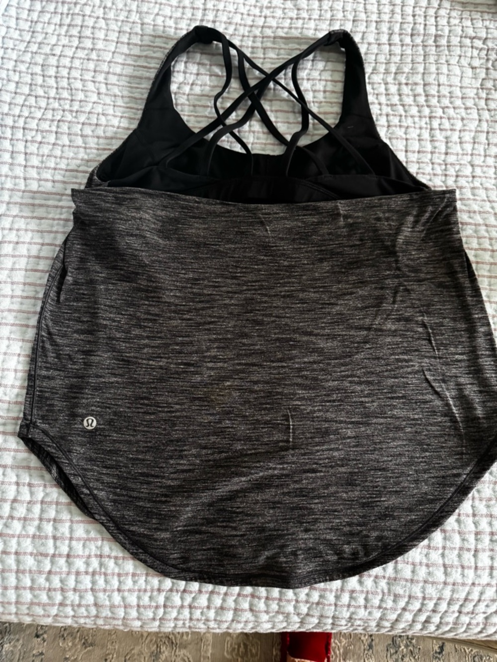 Lululemon  Black and Charcoal Strappy Tank Top
